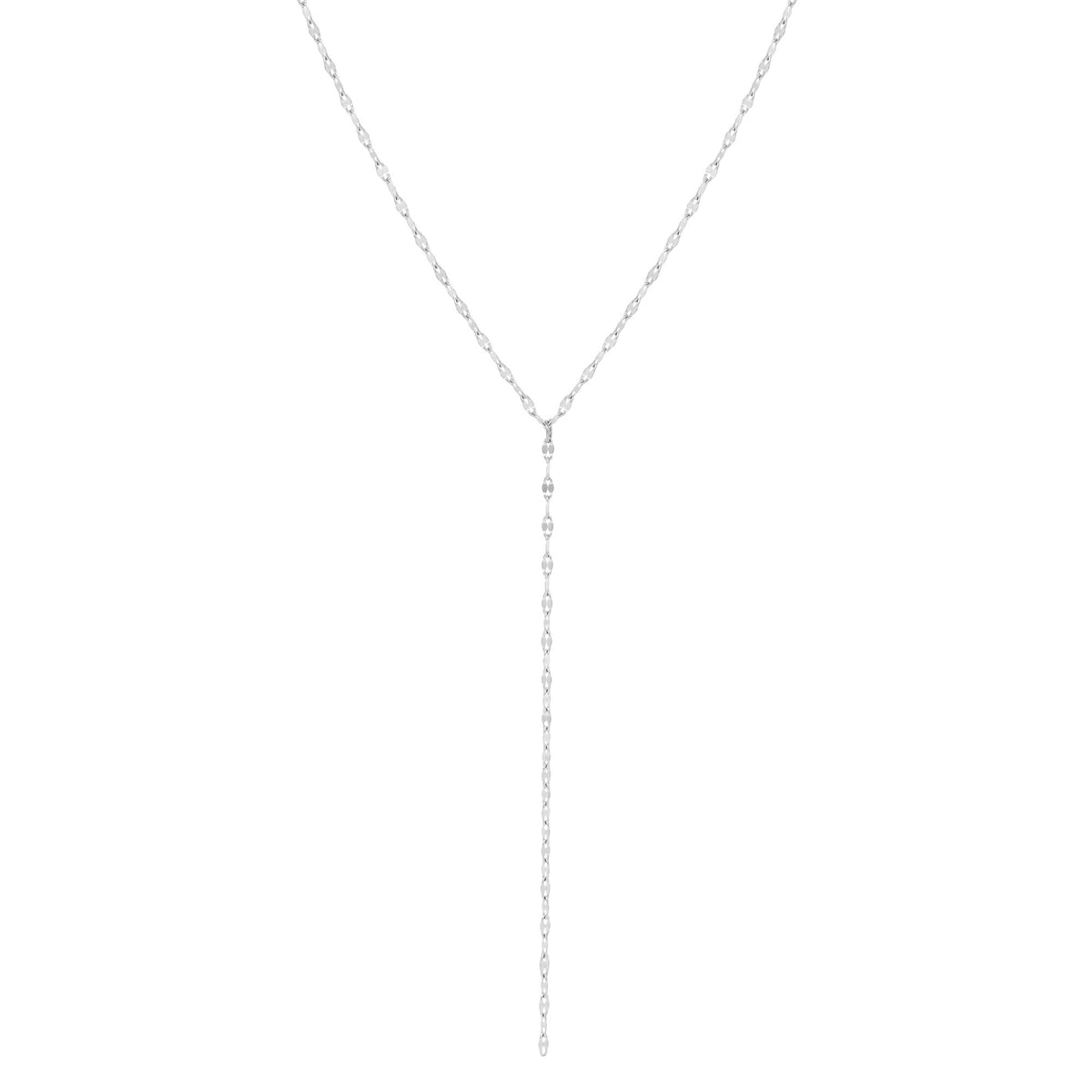 Urbanti Stainless Steel Ruby Lariat Necklace