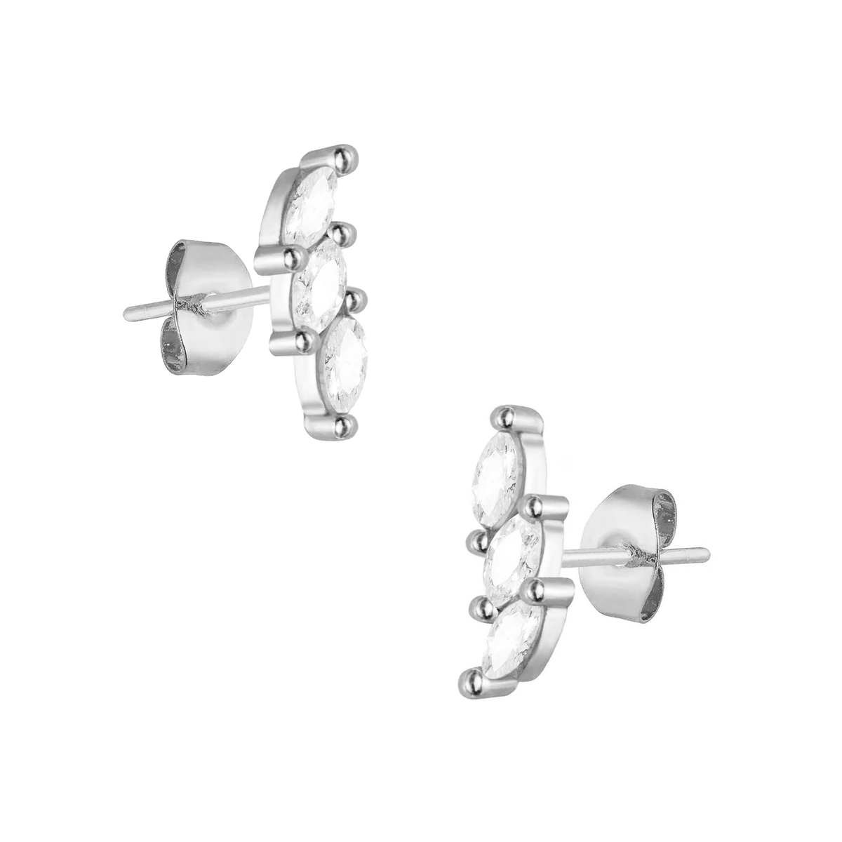 Urbanti Stainless Steel Rumi Stud Earrings