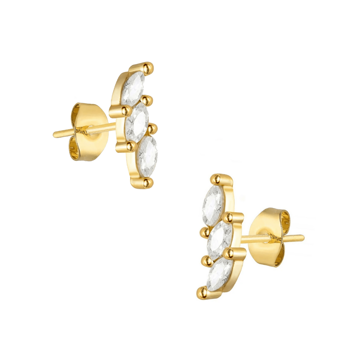 Urbanti Stainless Steel Rumi Stud Earrings