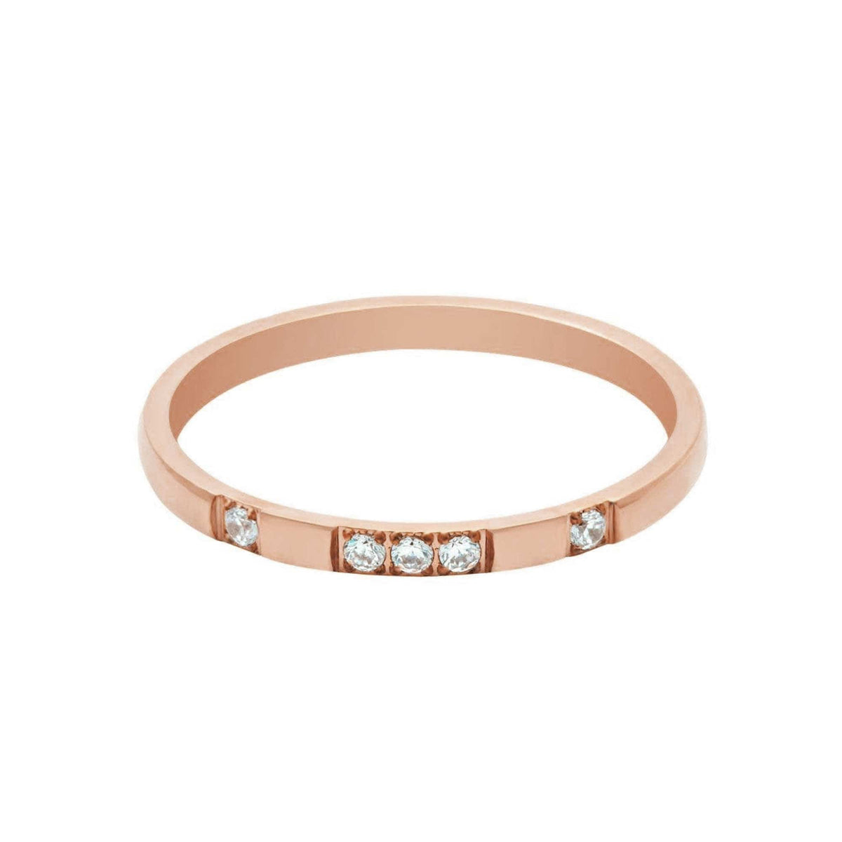 Urbanti Stainless Steel Sadie Ring Rose Gold / US 3 / UK F / EUR 44 / (midi)