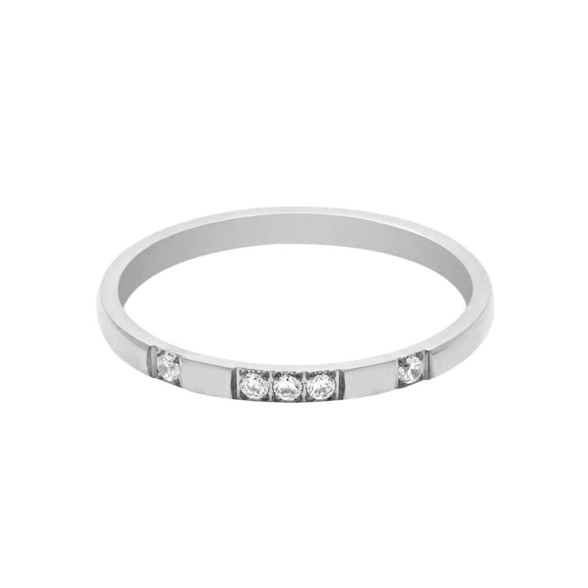 Urbanti Stainless Steel Sadie Ring Silver / US 3 / UK F / EUR 44 / (midi)