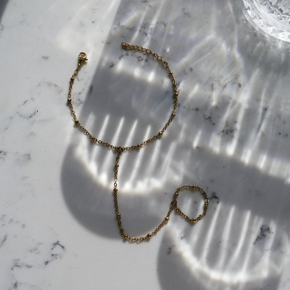 Urbanti Stainless Steel Saint Hand Chain Bracelet