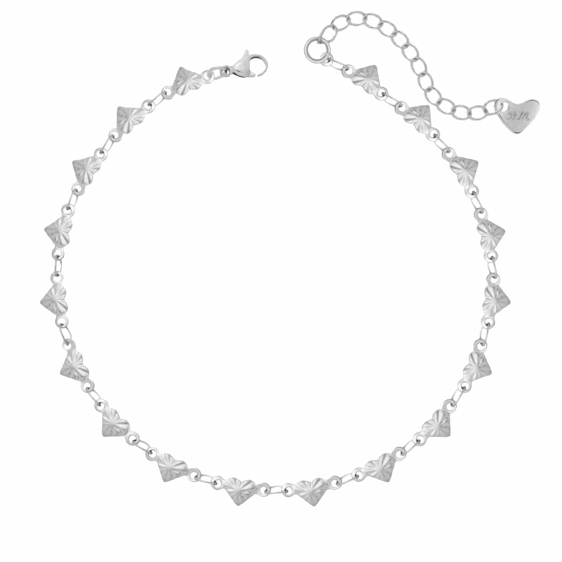 Urbanti Stainless Steel Santorini Heart Anklet