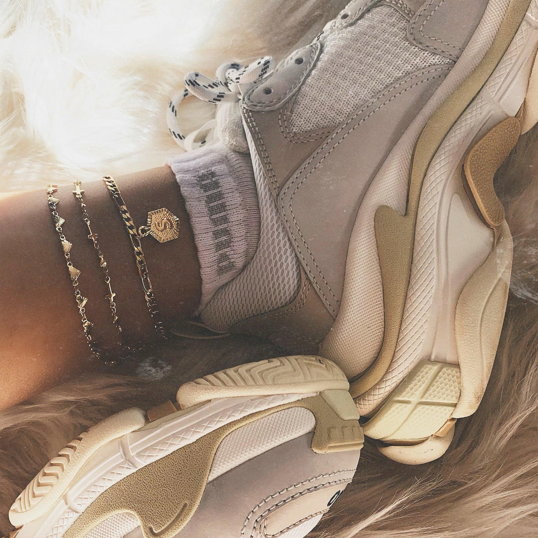 Urbanti Stainless Steel Santorini Heart Anklet