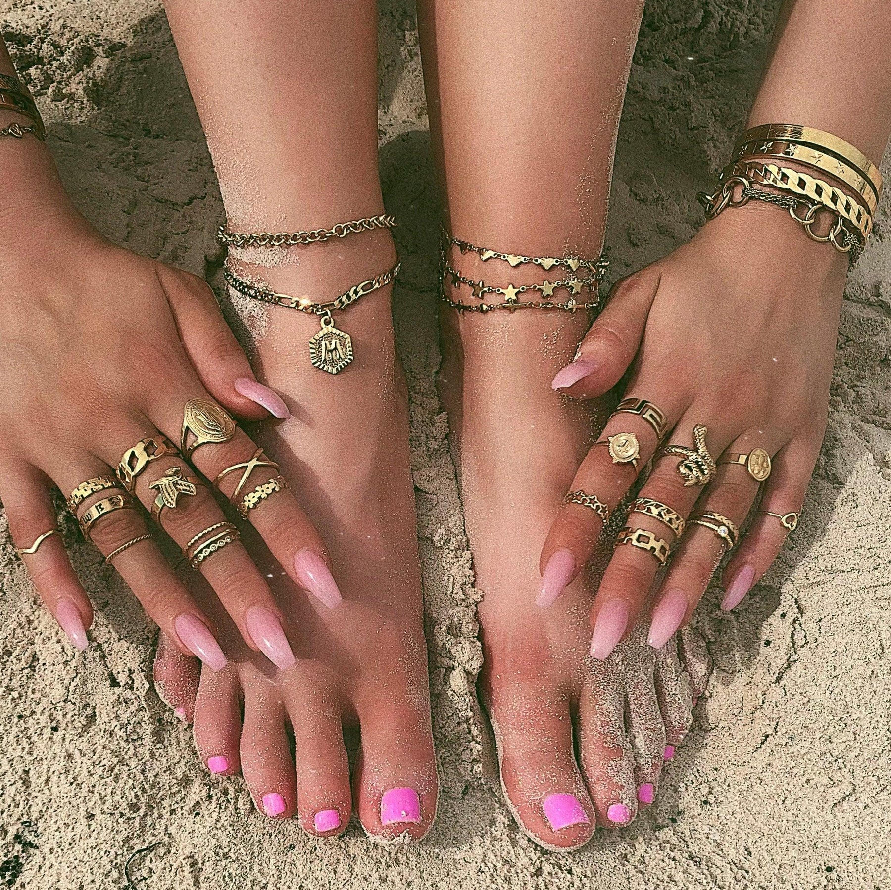 Urbanti Stainless Steel Santorini Heart Anklet