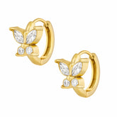 Urbanti Stainless Steel Savannah Butterfly Hoop Earrings
