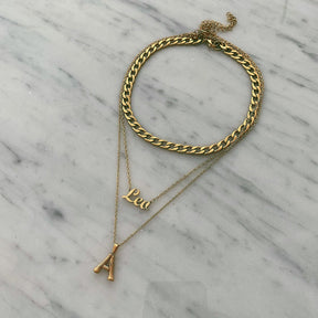 Urbanti Stainless Steel Script Zodiac Choker Necklace