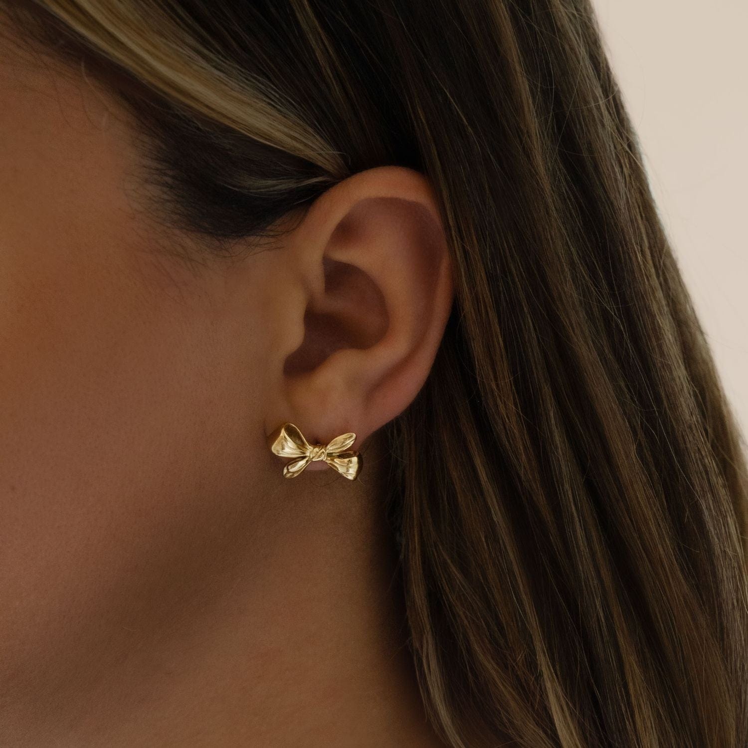 Urbanti Stainless Steel Selena Bow Stud Earrings