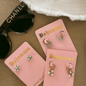 Urbanti Stainless Steel Senorita Pearl Hoop Earrings