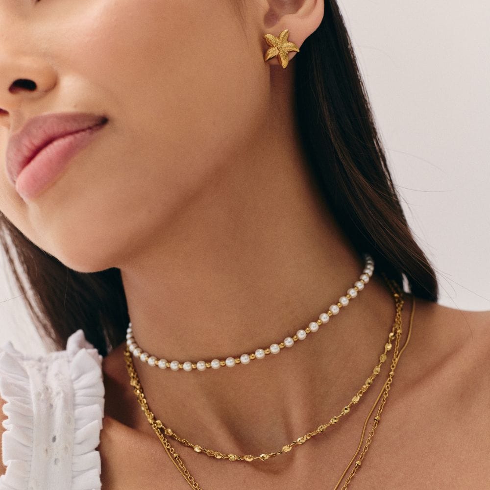 Urbanti Stainless Steel Sephira Starfish Stud Earrings