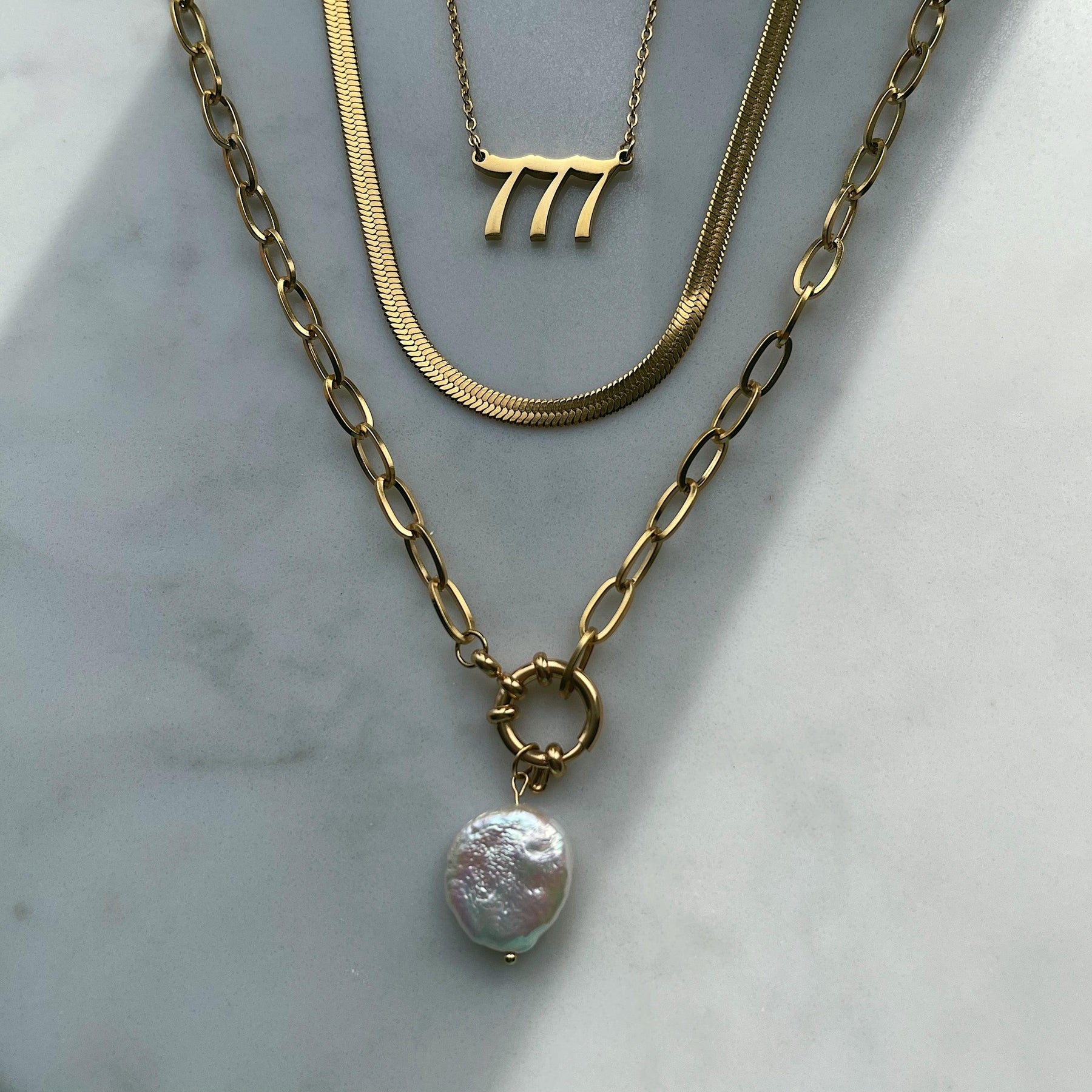 Urbanti Stainless Steel Sicily Pearl Necklace