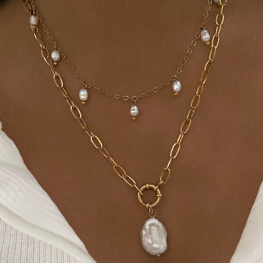 Urbanti Stainless Steel Sicily Pearl Necklace