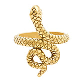 Urbanti Stainless Steel Snake Charmer Ring Gold / US 6 / UK L / EUR 51 (small)
