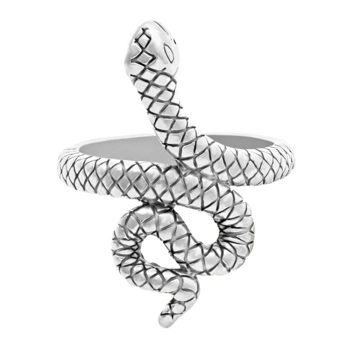 Urbanti Stainless Steel Snake Charmer Ring Silver / US 6 / UK L / EUR 51 (small)