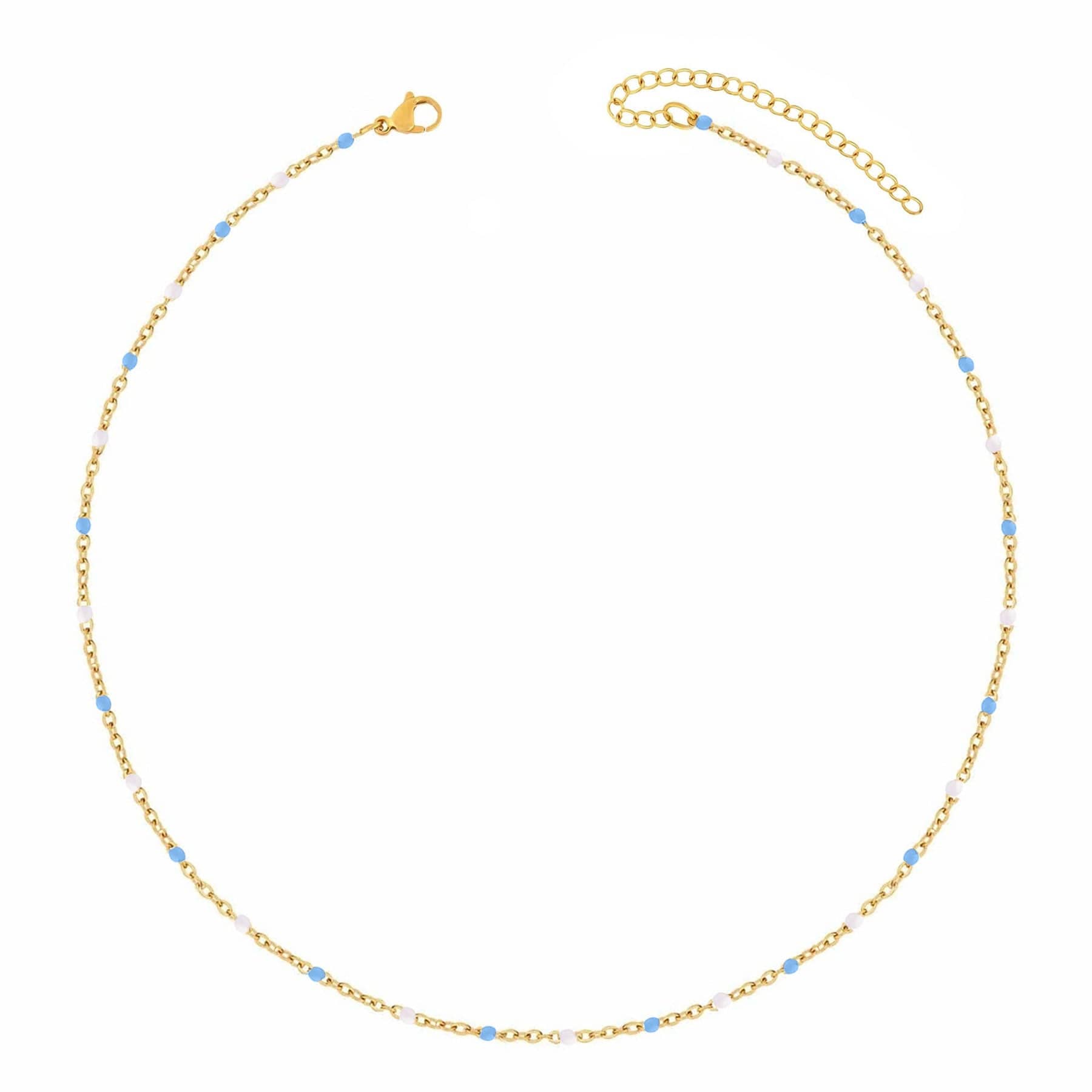 Urbanti Stainless Steel Soda Belly Chain Gold / Blue / Small