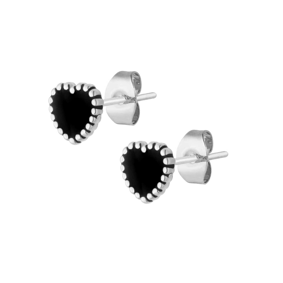 Urbanti Stainless Steel Sorrow Stud Earrings Silver