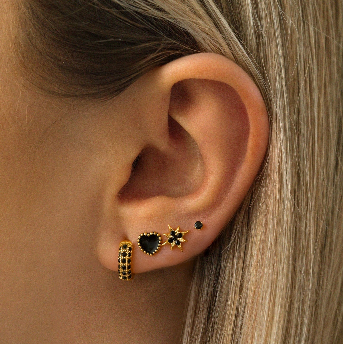 Urbanti Stainless Steel Sorrow Stud Earrings