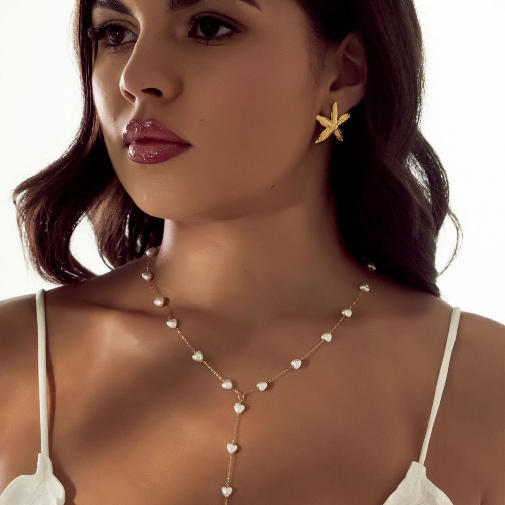 Urbanti Stainless Steel Starfish Stud Earrings