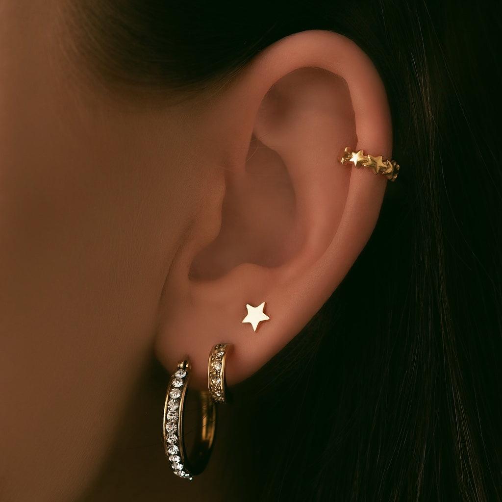 Urbanti Stainless Steel Starlight Stud Earrings