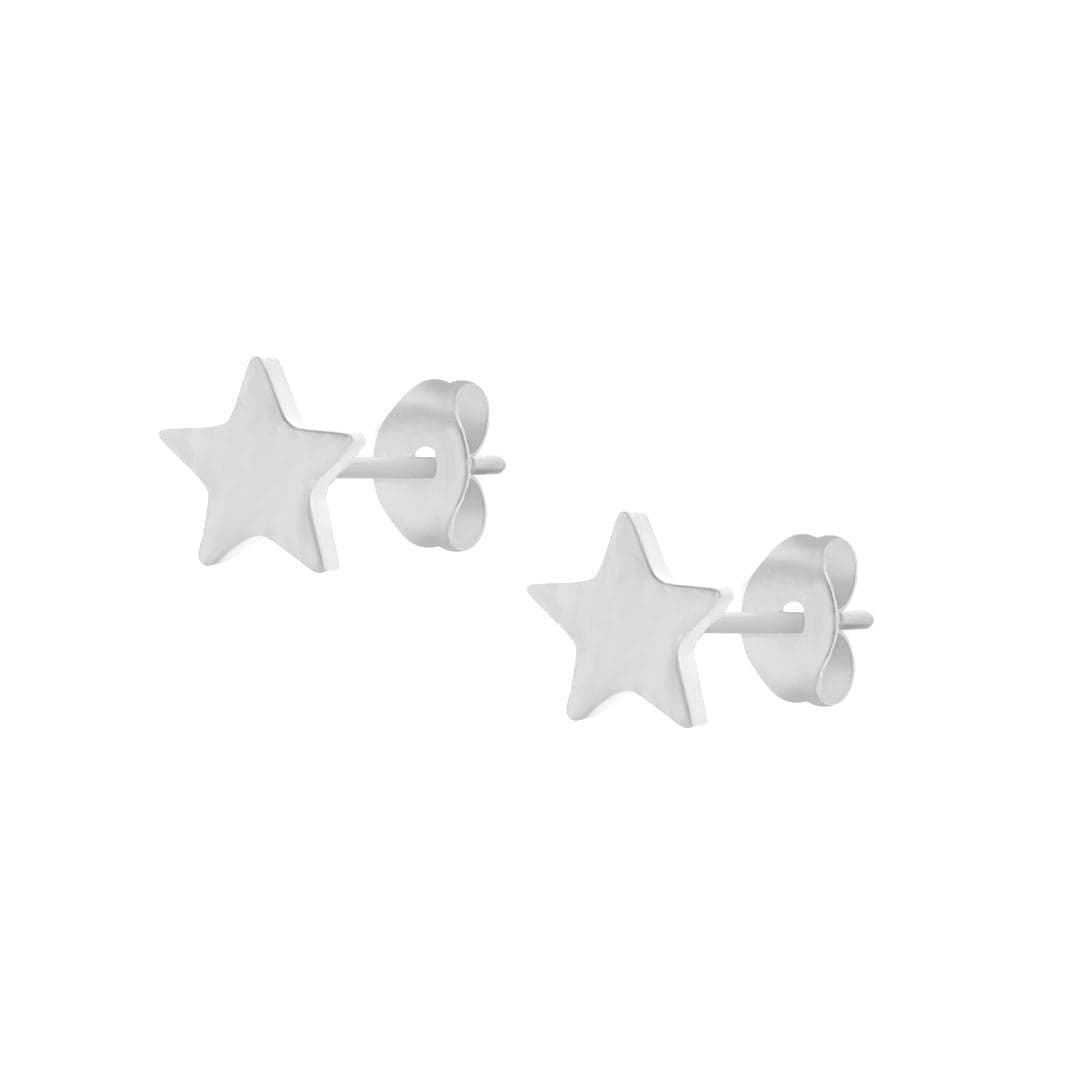 Urbanti Stainless Steel Starlight Stud Earrings Silver