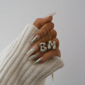 Urbanti Stainless Steel Starry Night Initial Necklace