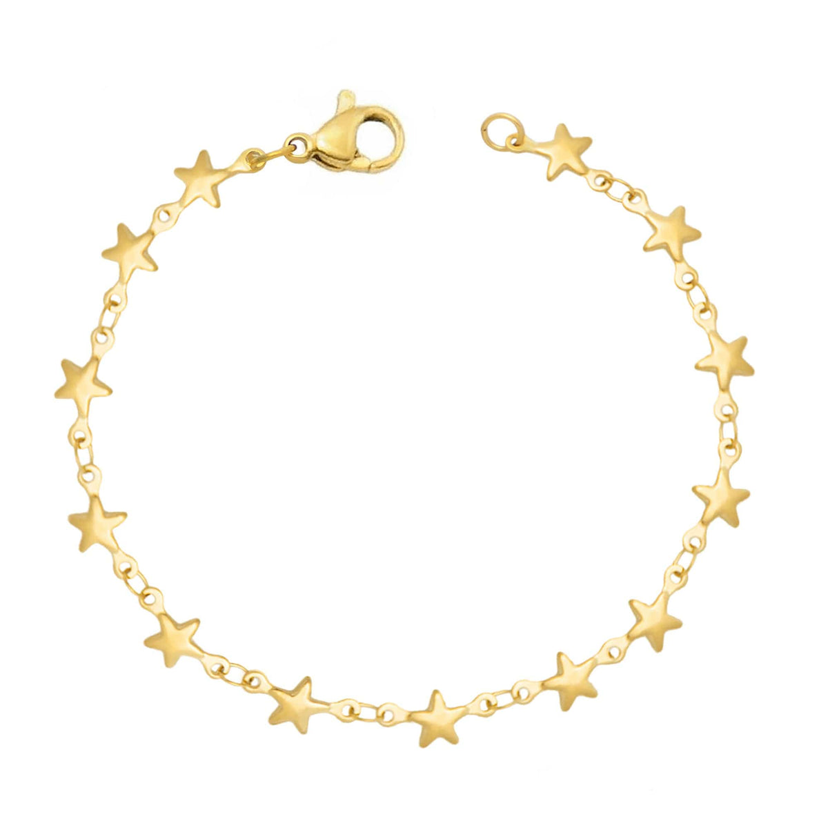 Urbanti Stainless Steel Stars Bracelet Gold / Small