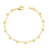 Urbanti Stainless Steel Stars Bracelet Gold / Small