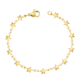 Urbanti Stainless Steel Stars Bracelet Gold / Small