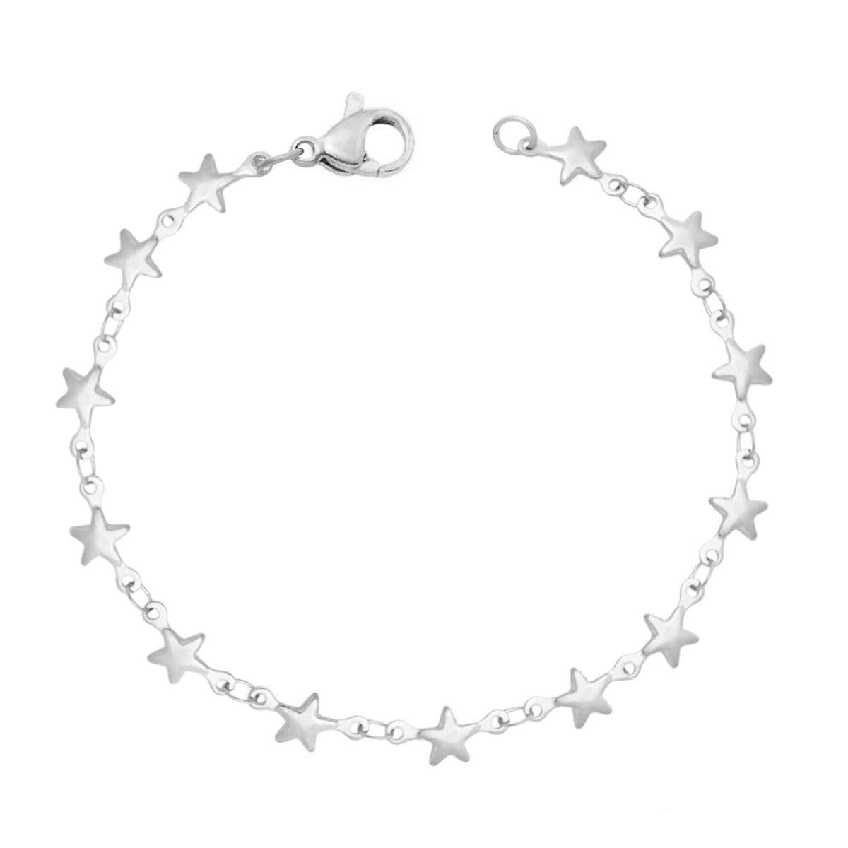 Urbanti Stainless Steel Stars Bracelet Silver / Small