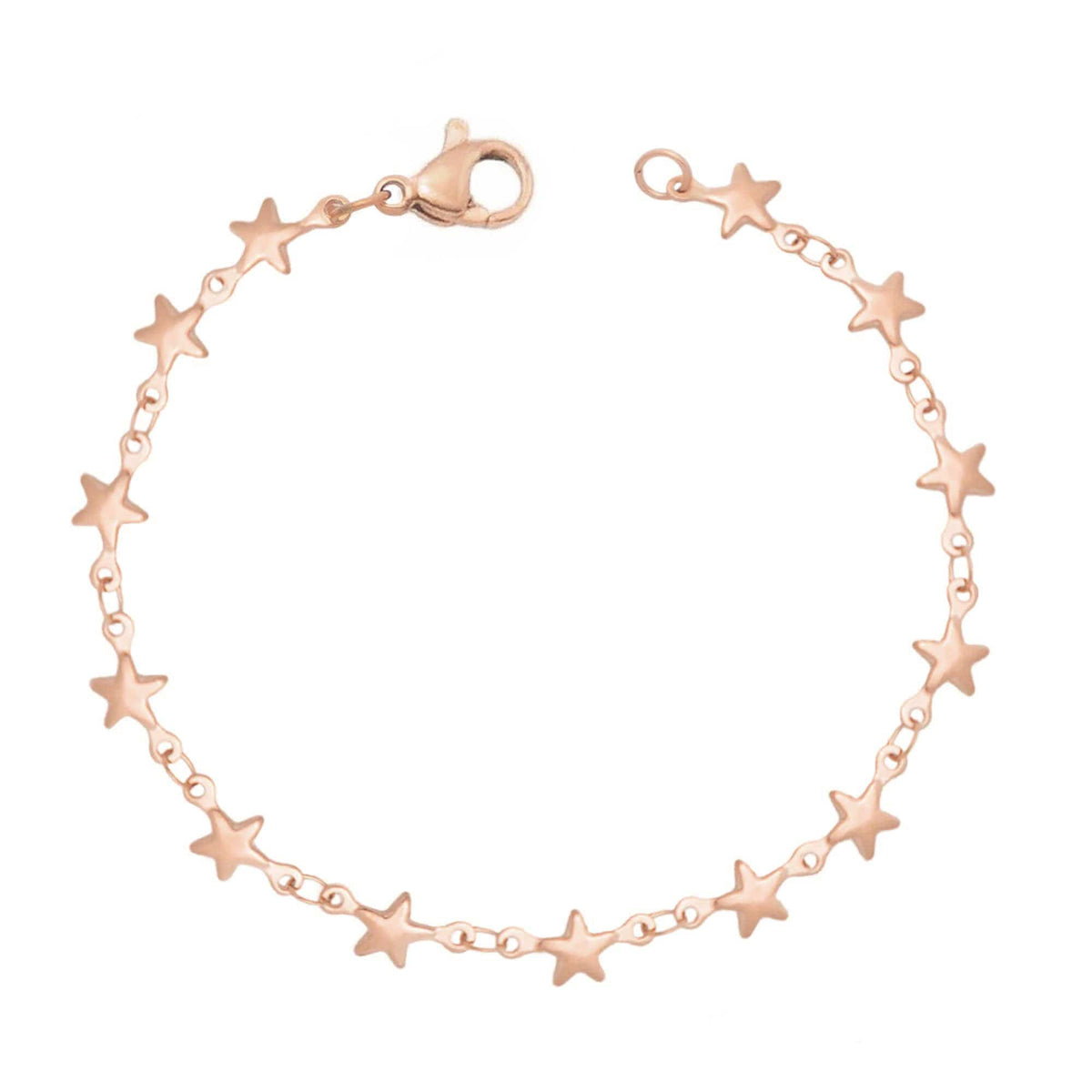 Urbanti Stainless Steel Stars Bracelet Rose Gold / Small