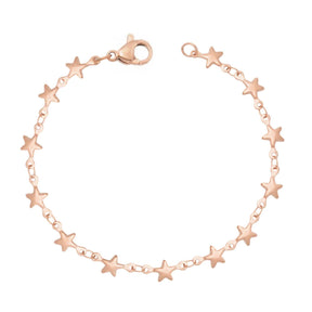 Urbanti Stainless Steel Stars Bracelet Rose Gold / Small