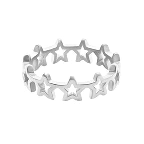 Urbanti Stainless Steel Starstruck Ring Silver / US 6 / UK L / EUR 51 (small)
