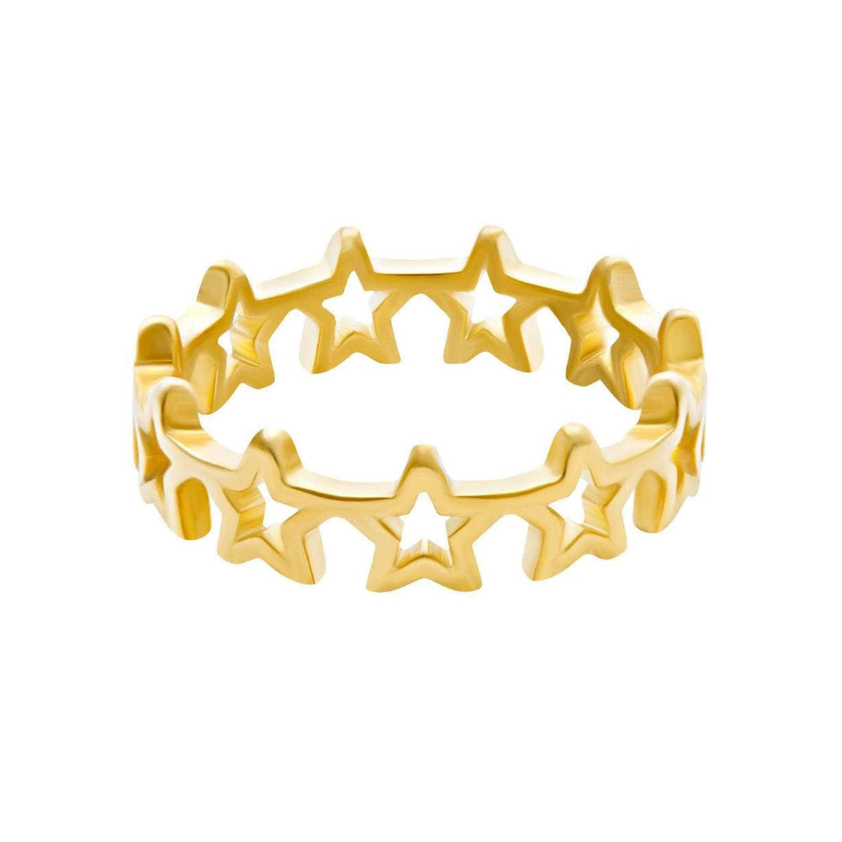 Urbanti Stainless Steel Starstruck Ring Gold / US 6 / UK L / EUR 51 (small)