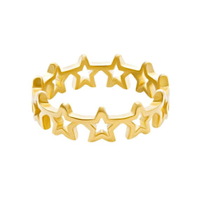 Urbanti Stainless Steel Starstruck Ring Gold / US 6 / UK L / EUR 51 (small)