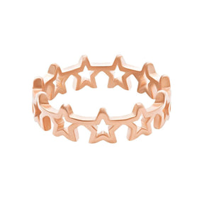 Urbanti Stainless Steel Starstruck Ring Rose Gold / US 4 / UK H / EUR 46 / (xxsmall)