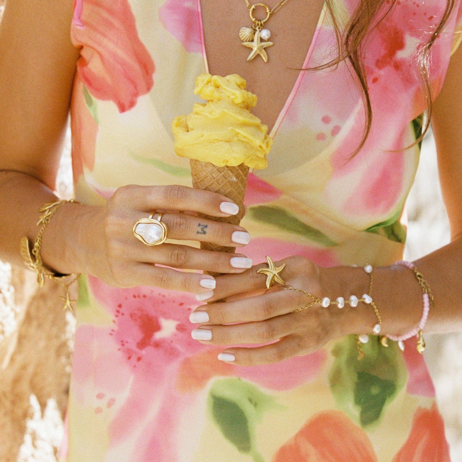 Urbanti Stainless Steel Statement Starfish Ring