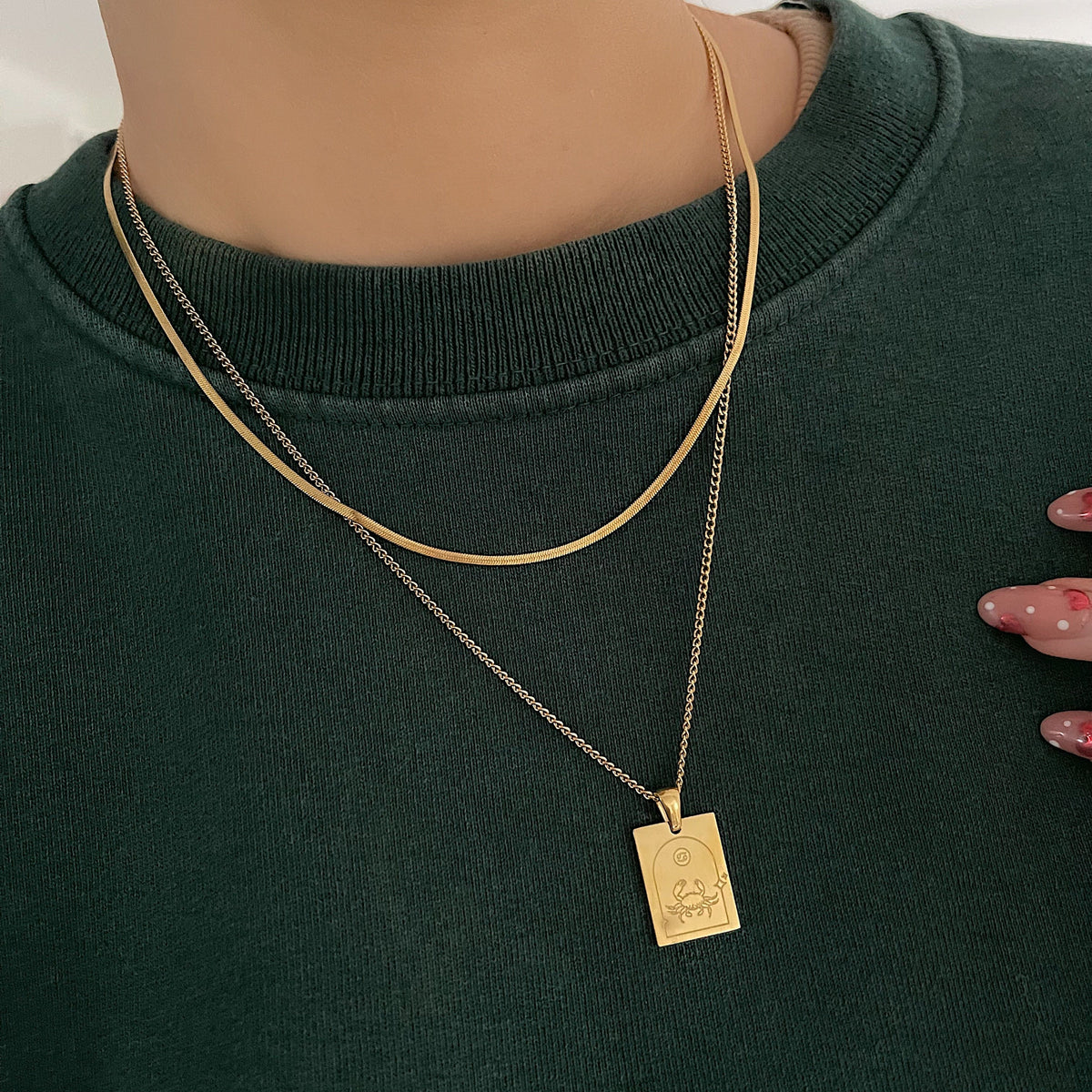 Urbanti Stainless Steel Stephanie Dainty Necklace Gold