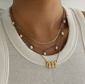 Urbanti Stainless Steel Stephanie Dainty Necklace Gold