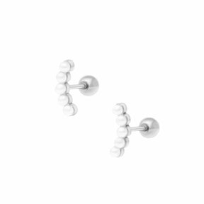 Urbanti Stainless Steel Stevie Pearl Stud Earrings