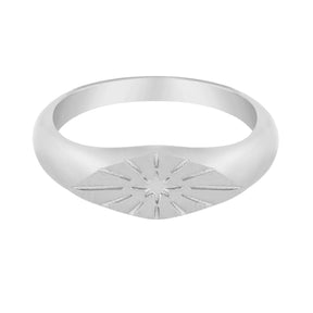 Urbanti Stainless Steel Sun Worshiper Ring Silver / US 6 / UK L / EUR 51 (small)