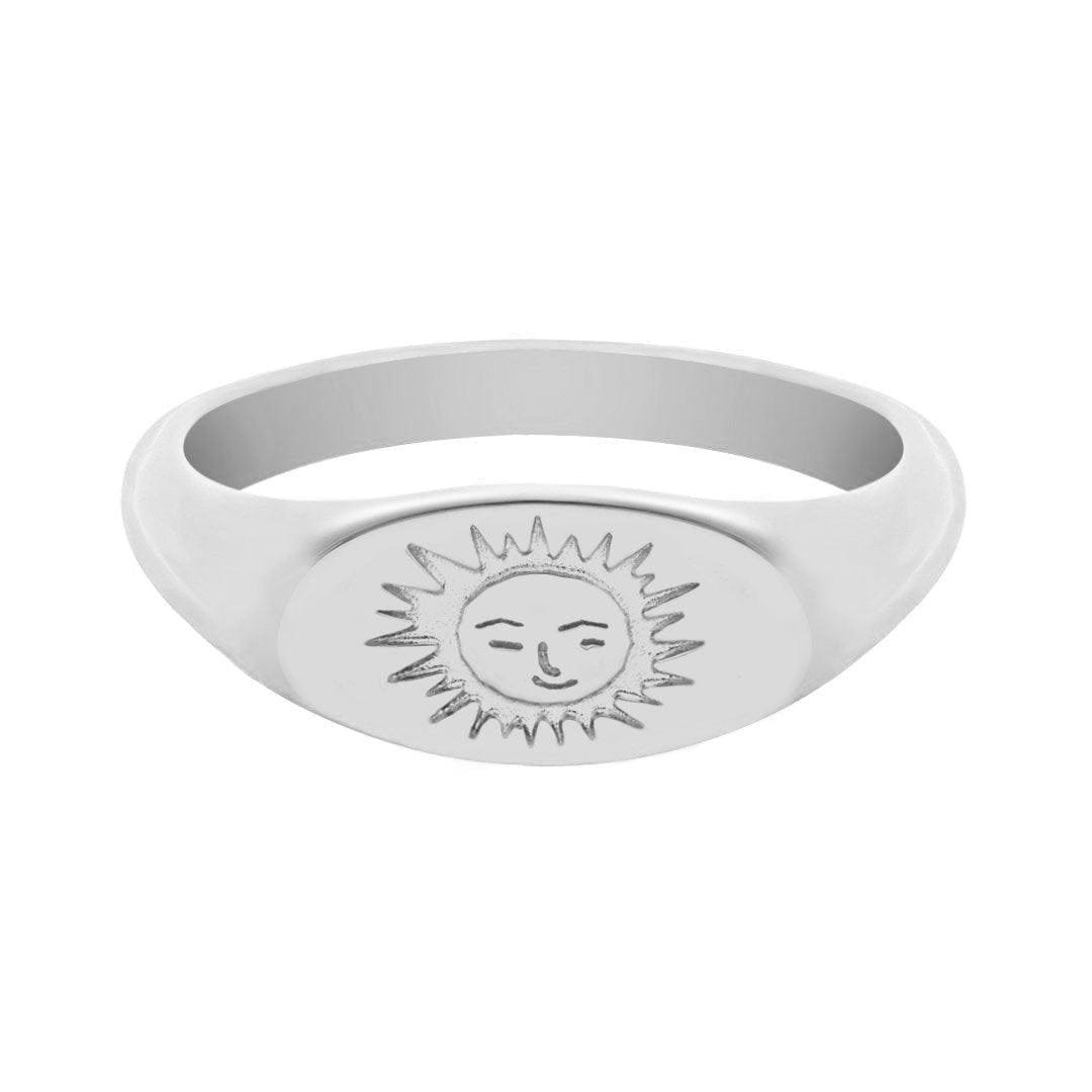 Urbanti Stainless Steel Sundance Signet Ring Silver / US 6 / UK L / EUR 51 (small)