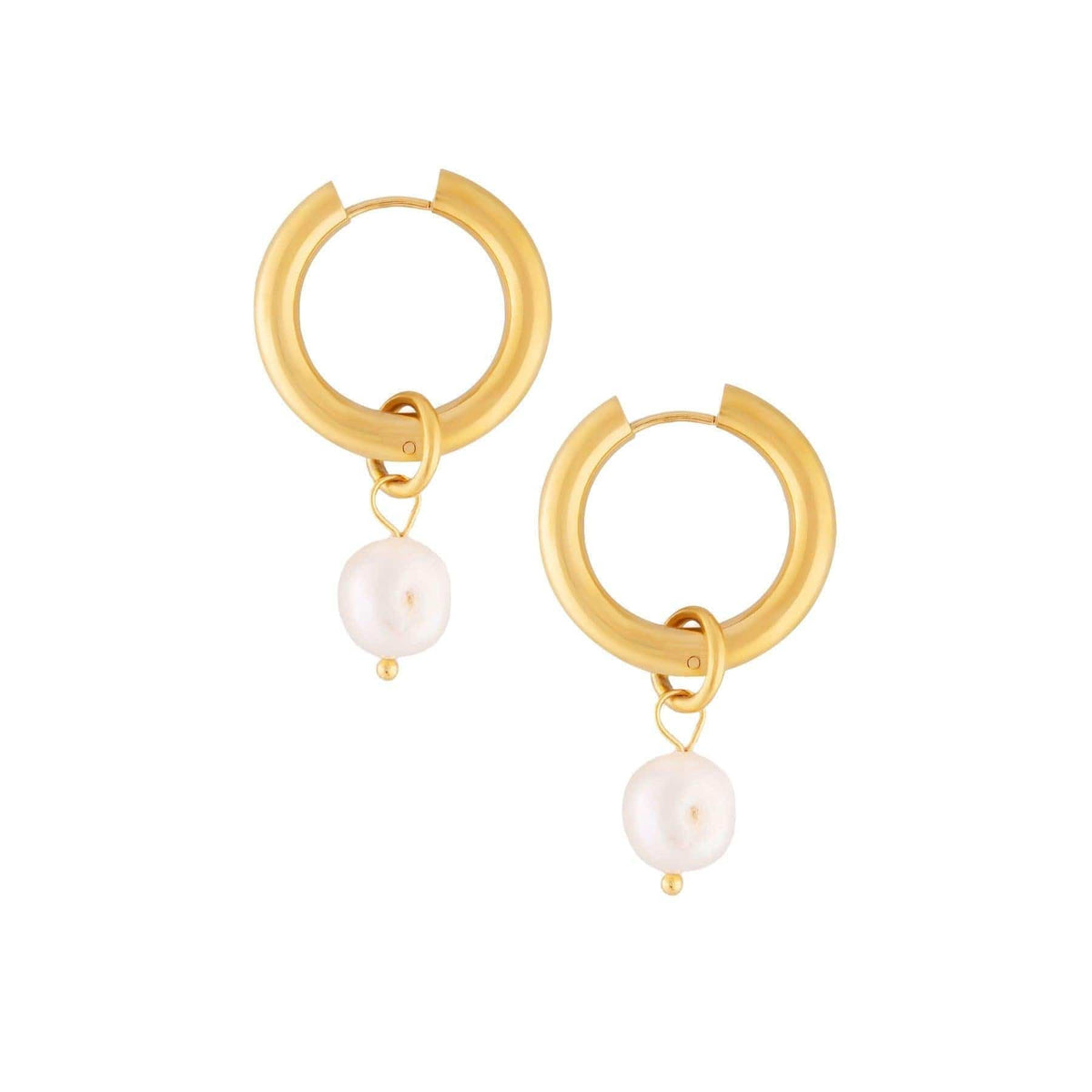 Urbanti Stainless Steel Sunkissed Hoop Earrings Gold