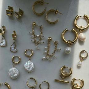 Urbanti Stainless Steel Sunkissed Hoop Earrings Gold