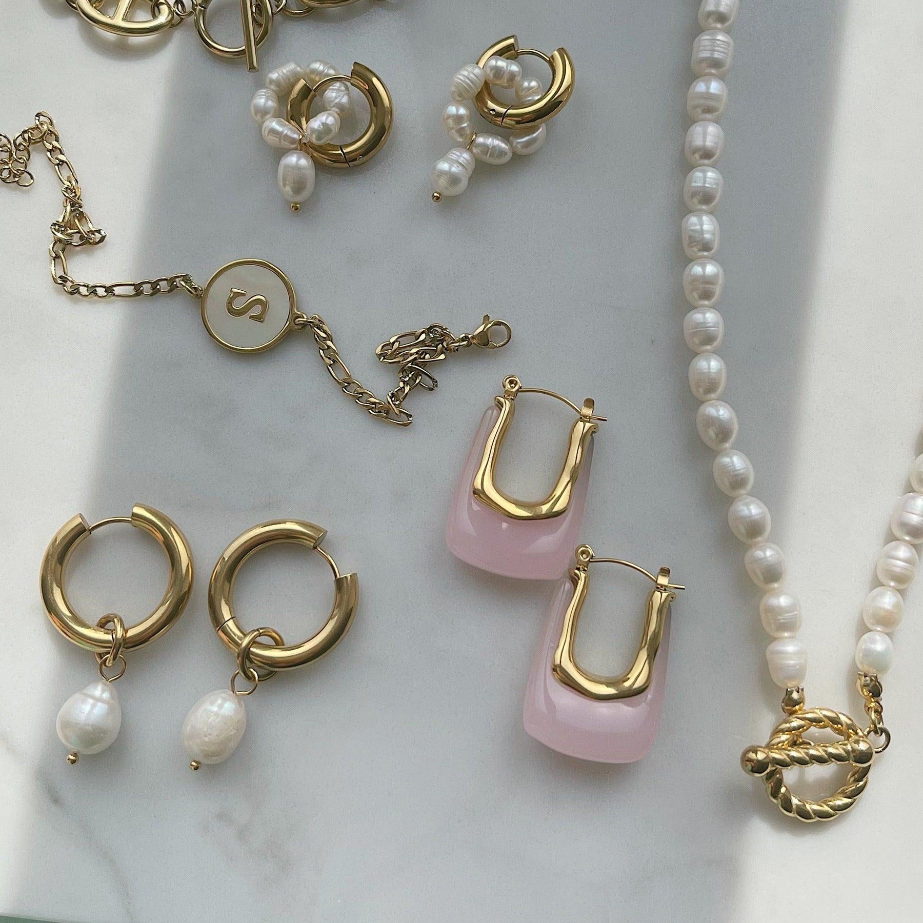 Urbanti Stainless Steel Sunkissed Hoop Earrings Gold