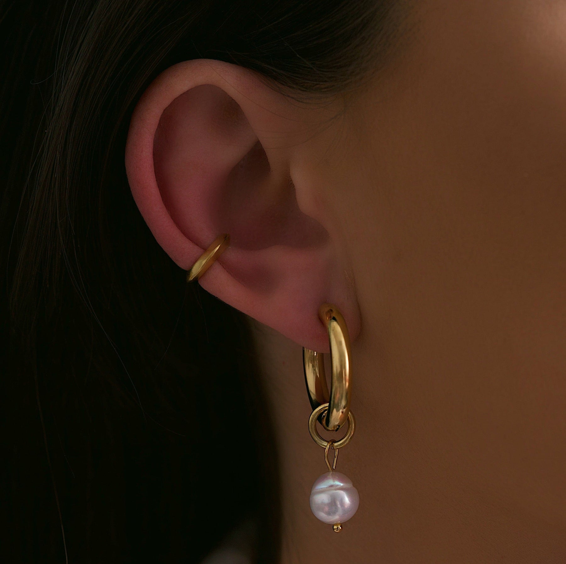 Urbanti Stainless Steel Sunkissed Hoop Earrings Gold