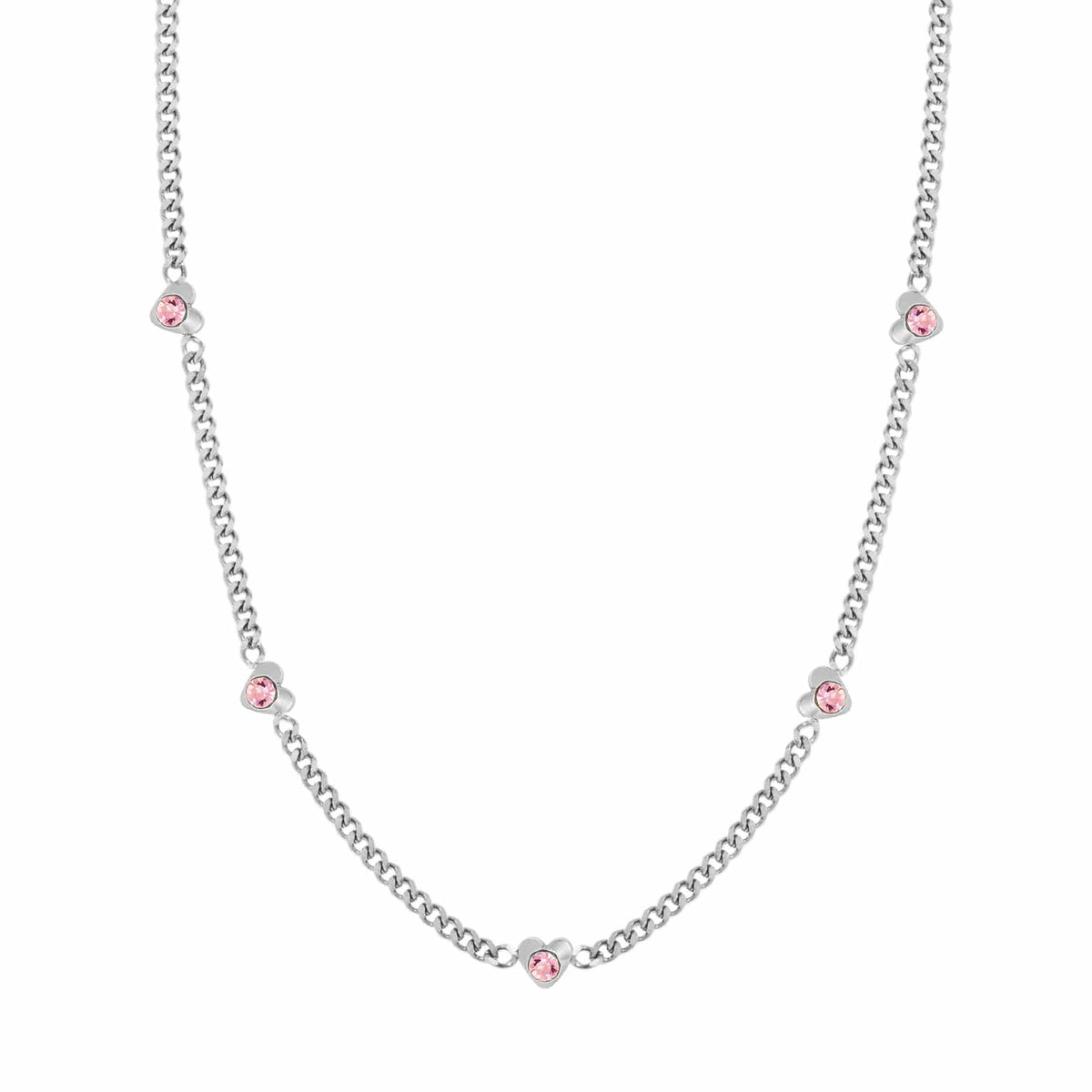 Urbanti Stainless Steel Sweetheart Necklace Silver