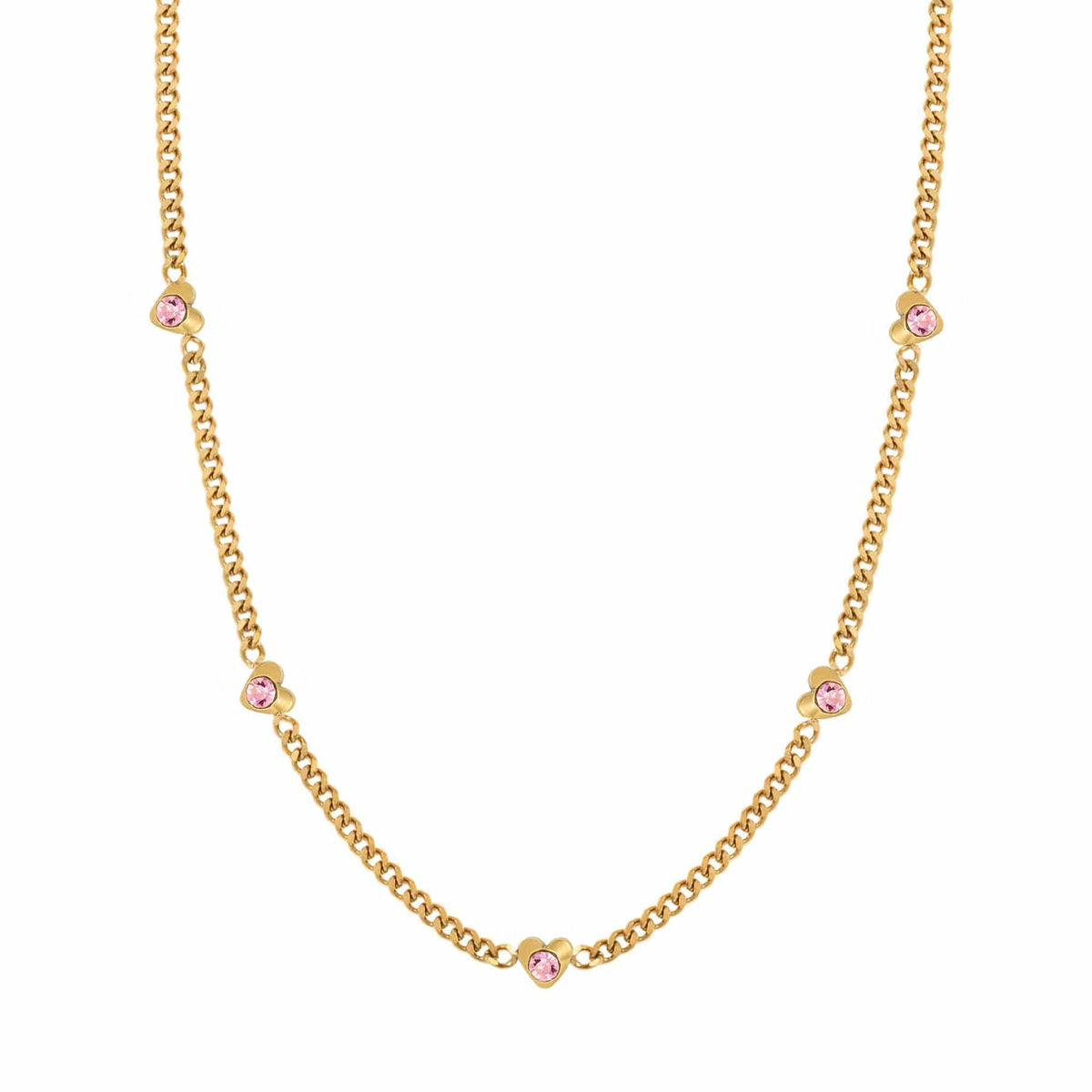 Urbanti Stainless Steel Sweetheart Necklace Gold