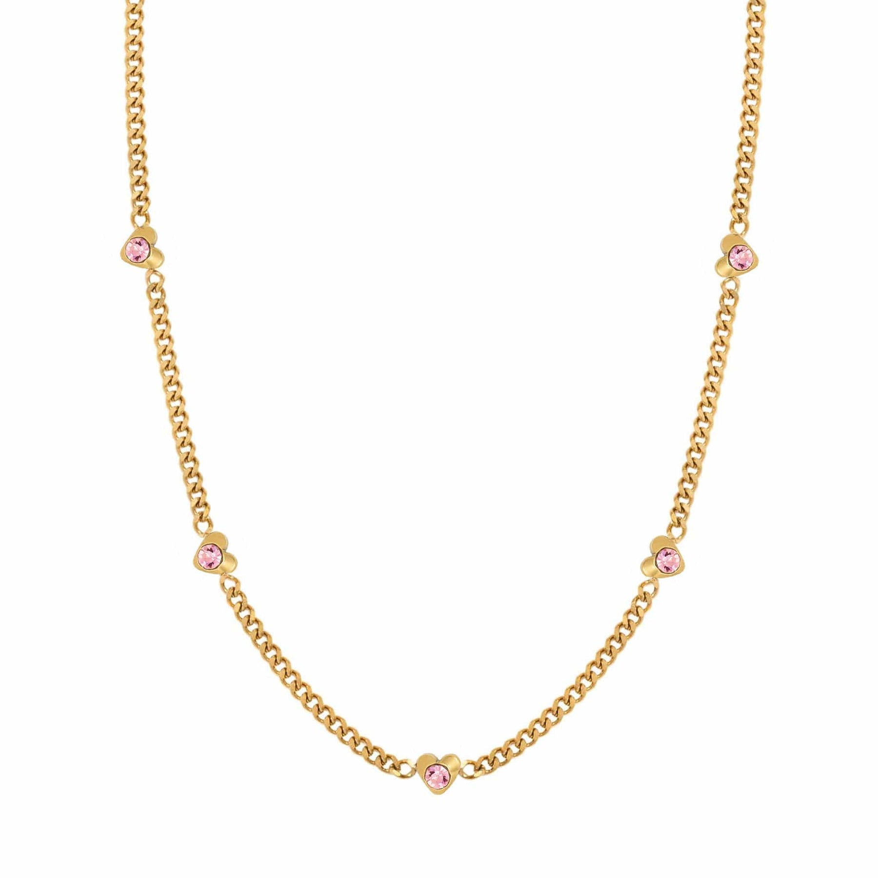 Urbanti Stainless Steel Sweetheart Necklace Gold