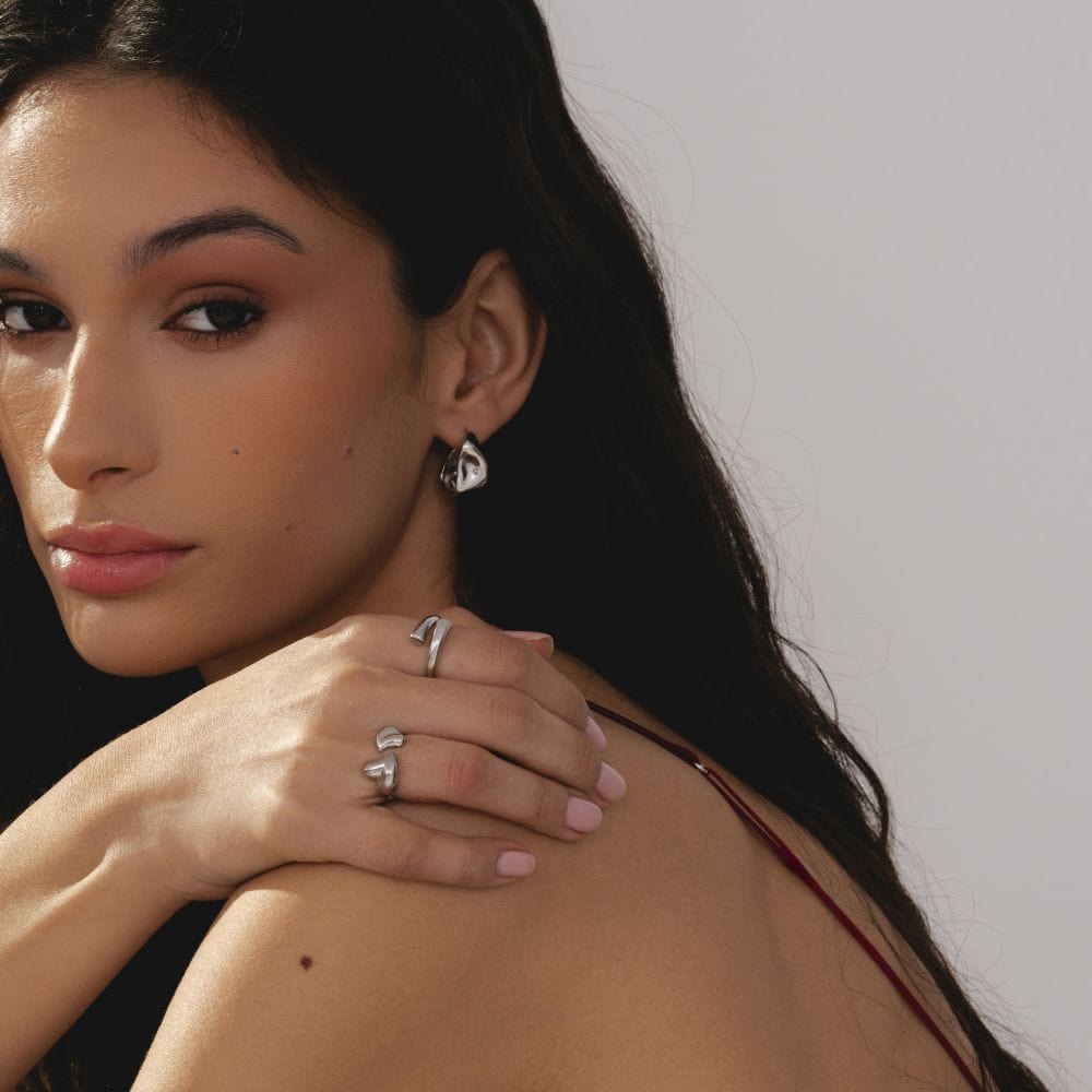 Urbanti Stainless Steel Tamara Hoop Earrings