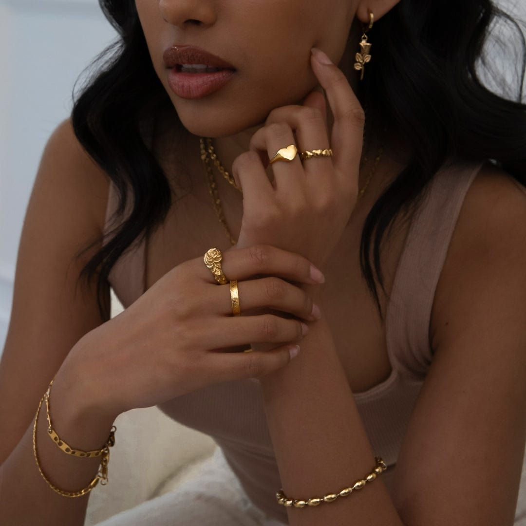 Urbanti Stainless Steel Te Amo Signet Ring